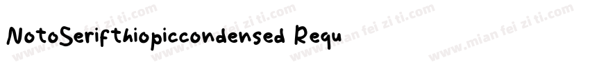 NotoSerifthiopiccondensed Requla字体转换